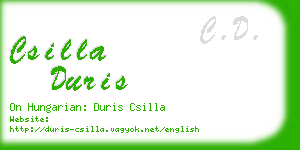 csilla duris business card
